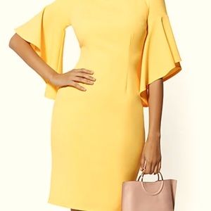 CAPE-SLEEVE SHEATH DRESS - MAGIC CREPE